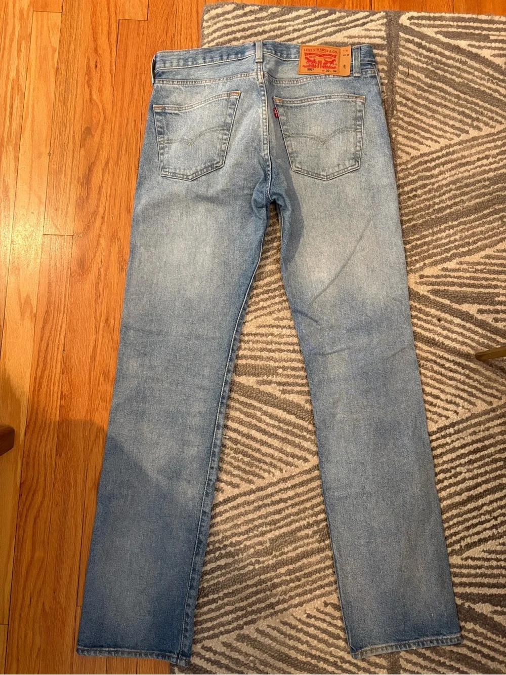 Levi's Light Blue 501® Straight Leg Jeans